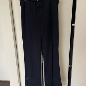 Bailey 44 Black Flare Pants with Lace Detail